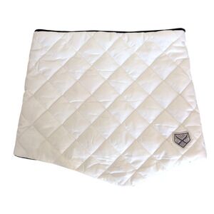 Powder Puff Collection Ski Pullover Quilted Neck Warmer Gaiter Ivory White $165